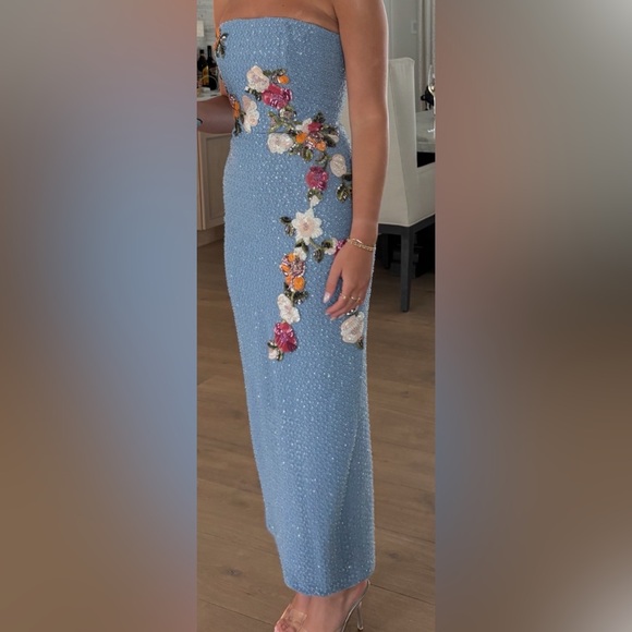 Helsi Silvia Strapless Stretch Sequin Midi Dress - Picture 2 of 2